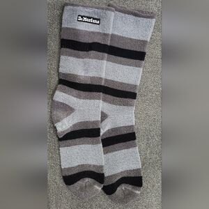 Dr. Martens Grey Black Striped Terry Socks Adult Size M/L